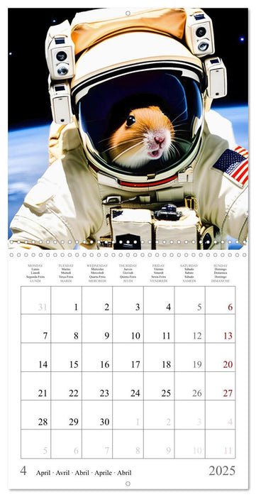 AI Hamster Astronauts exploring the Cosmos (CALVENDO Monthly Calendar 2025)