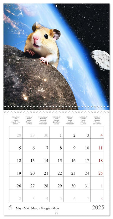 AI Hamster Astronauts exploring the Cosmos (CALVENDO Monthly Calendar 2025)