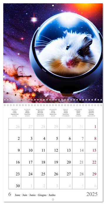 AI Hamster Astronauts exploring the Cosmos (CALVENDO Monthly Calendar 2025)