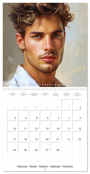 Sous le charme d'hommes sensuels (CALVENDO Calendrier mensuel 2025)