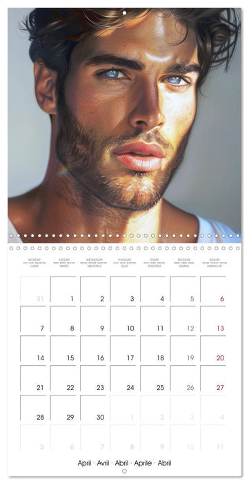 Sous le charme d'hommes sensuels (CALVENDO Calendrier mensuel 2025)