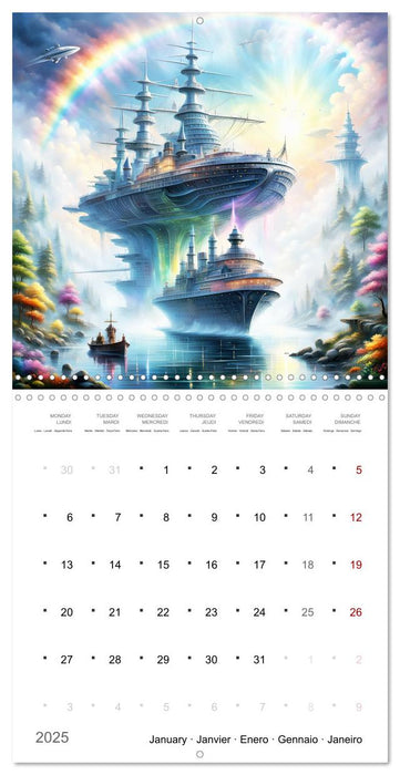 Les bateaux de demain (CALVENDO Calendrier mensuel 2025)