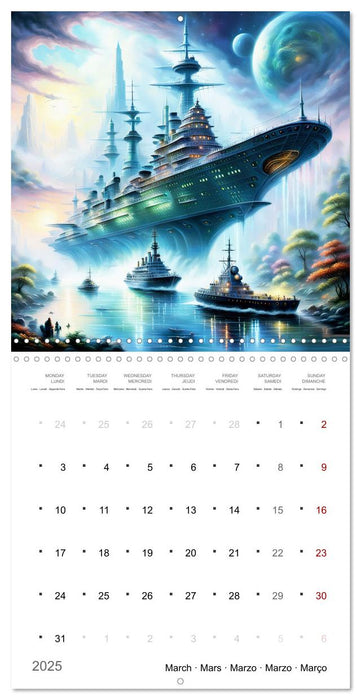 Les bateaux de demain (CALVENDO Calendrier mensuel 2025)