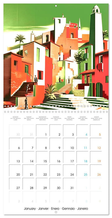 Illustrations promontoires (CALVENDO Calendrier mensuel 2025)