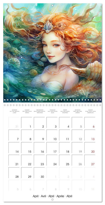 Sirènes magiques (CALVENDO Calendrier mensuel 2025)