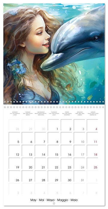 Sirènes magiques (CALVENDO Calendrier mensuel 2025)