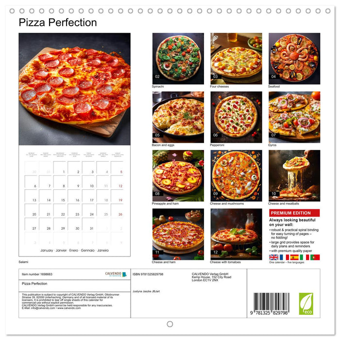 Pizza Perfection (CALVENDO Monthly Calendar 2025)