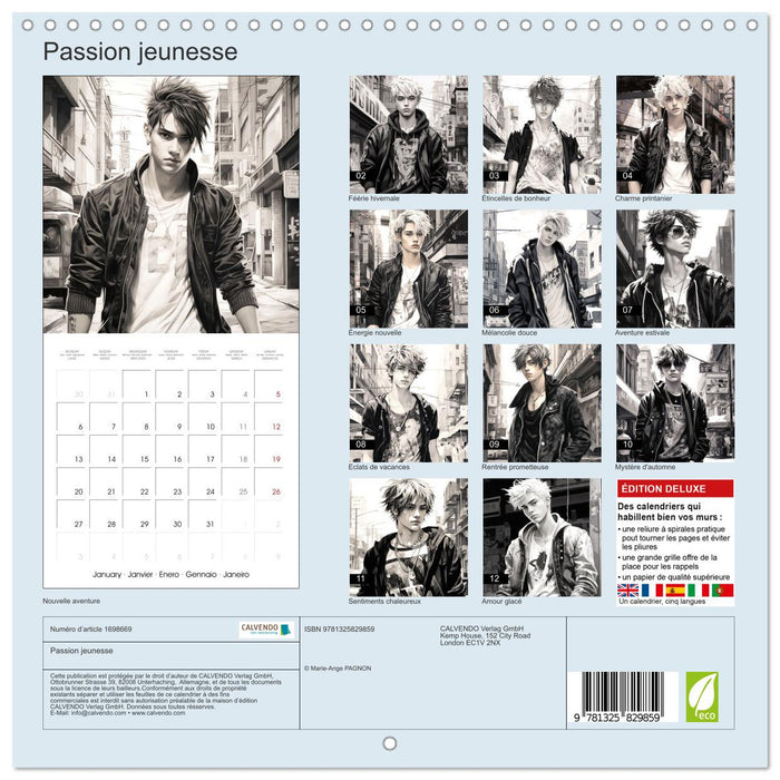 Passion jeunesse (CALVENDO Calendrier mensuel 2025)