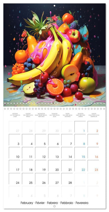 Splash fruité (CALVENDO Calendrier mensuel 2025)