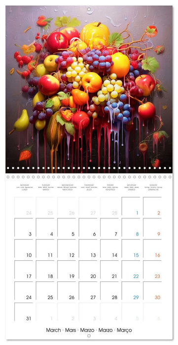 Splash fruité (CALVENDO Calendrier mensuel 2025)