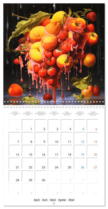 Splash fruité (CALVENDO Calendrier mensuel 2025)