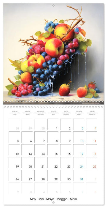 Splash fruité (CALVENDO Calendrier mensuel 2025)