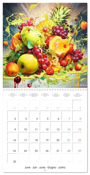 Splash fruité (CALVENDO Calendrier mensuel 2025)