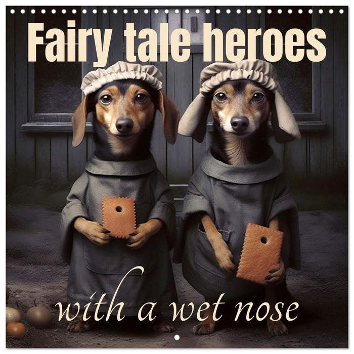 Fairy tale heroes with a wet nose (CALVENDO Monthly Calendar 2025)