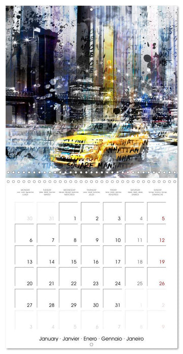 URBAN ART Amazing Cityscapes (CALVENDO Monthly Calendar 2025)