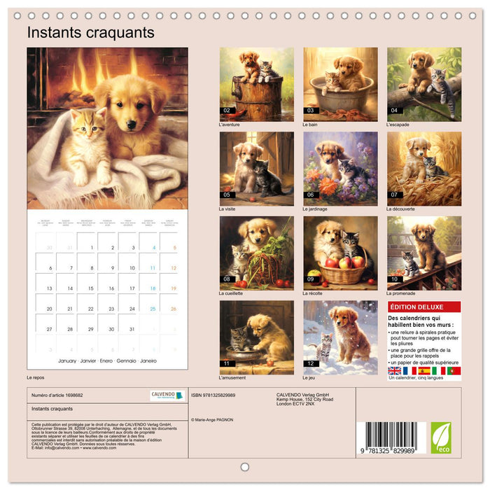 Instants craquants (CALVENDO Calendrier mensuel 2025)