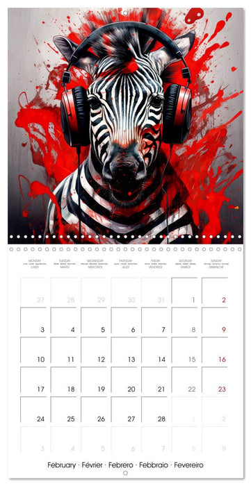 Animal Beats (CALVENDO Monthly Calendar 2025)