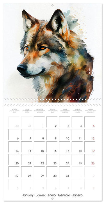 Wildlife in Watercolor (CALVENDO Monthly Calendar 2025)