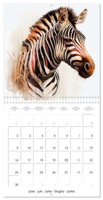 Wildlife in Watercolor (CALVENDO Monthly Calendar 2025)