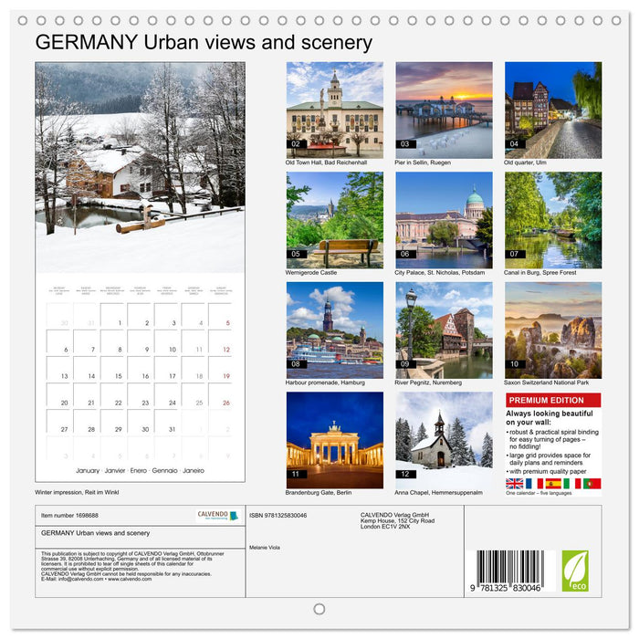 GERMANY Urban views and scenery (CALVENDO Monthly Calendar 2025)