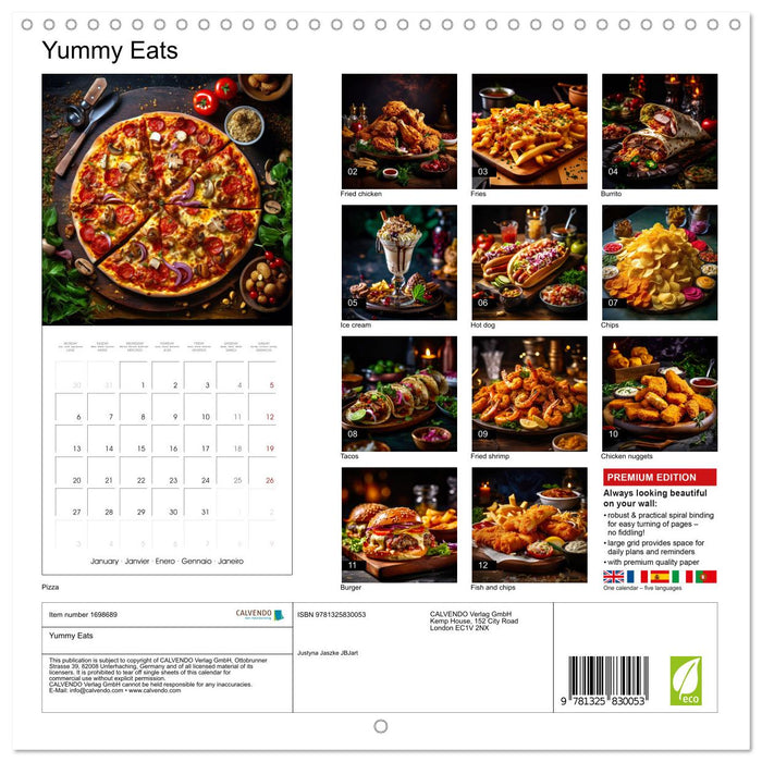 Yummy Eats (CALVENDO Monthly Calendar 2025)