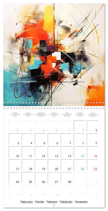 Voyage abstrait chromatique (CALVENDO Calendrier mensuel 2025)