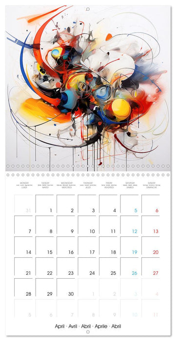 Voyage abstrait chromatique (CALVENDO Calendrier mensuel 2025)