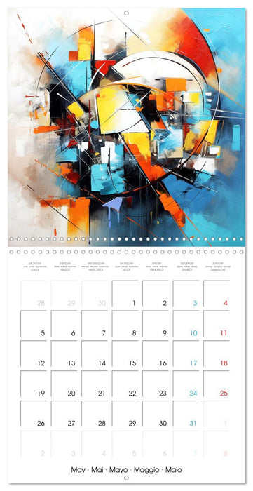 Voyage abstrait chromatique (CALVENDO Calendrier mensuel 2025)