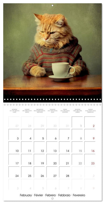 Caffeine Cats (CALVENDO Monthly Calendar 2025)