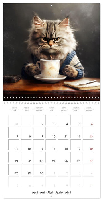 Caffeine Cats (CALVENDO Monthly Calendar 2025)