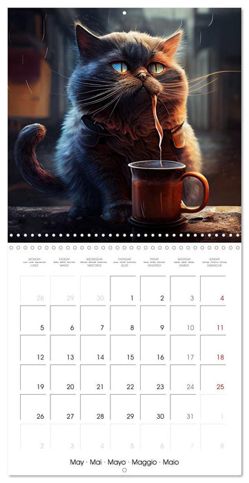 Caffeine Cats (CALVENDO Monthly Calendar 2025)