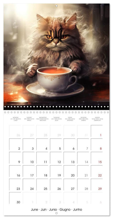 Caffeine Cats (CALVENDO Monthly Calendar 2025)