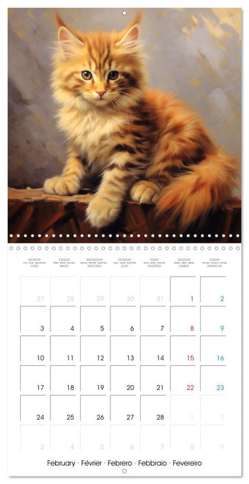 Illustrations Chatons (CALVENDO Calendrier mensuel 2025)