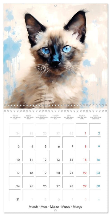 Illustrations Chatons (CALVENDO Calendrier mensuel 2025)