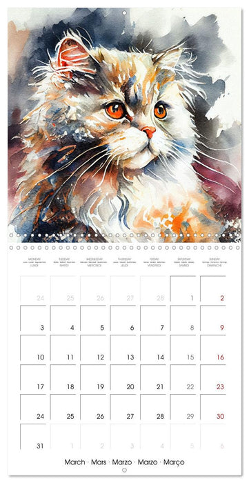 Artistic Cat Breeds (CALVENDO Monthly Calendar 2025)