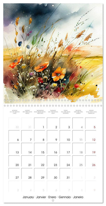 Flowering Fields (CALVENDO Monthly Calendar 2025)