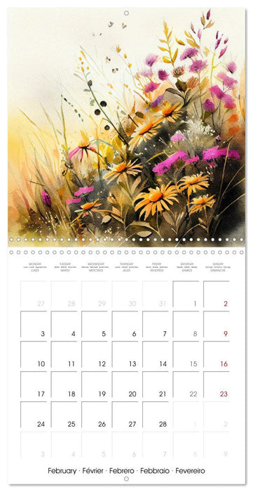 Flowering Fields (CALVENDO Monthly Calendar 2025)