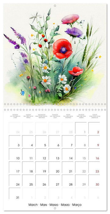 Flowering Fields (CALVENDO Monthly Calendar 2025)