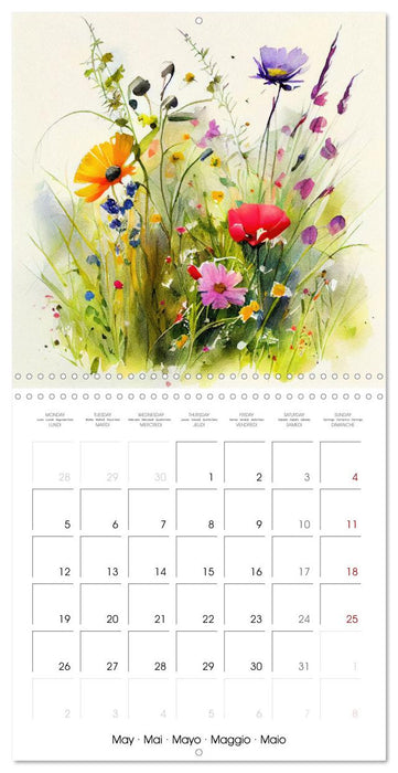 Flowering Fields (CALVENDO Monthly Calendar 2025)