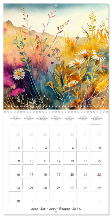 Flowering Fields (CALVENDO Monthly Calendar 2025)