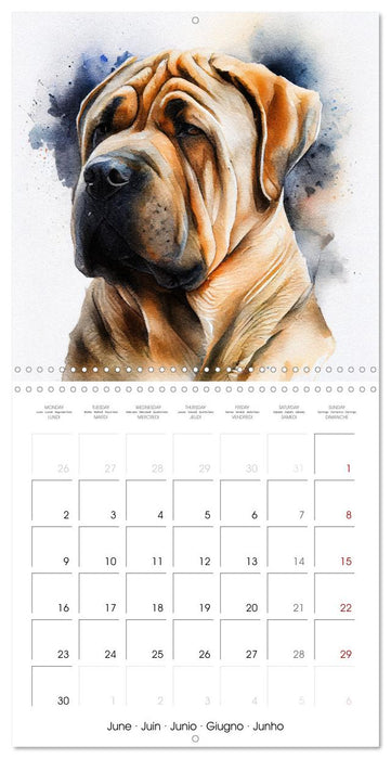 Artistic Dog Breeds (CALVENDO Monthly Calendar 2025)