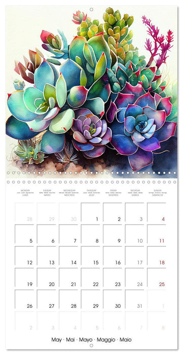 The Art of Succulents and Cacti (CALVENDO Monthly Calendar 2025)