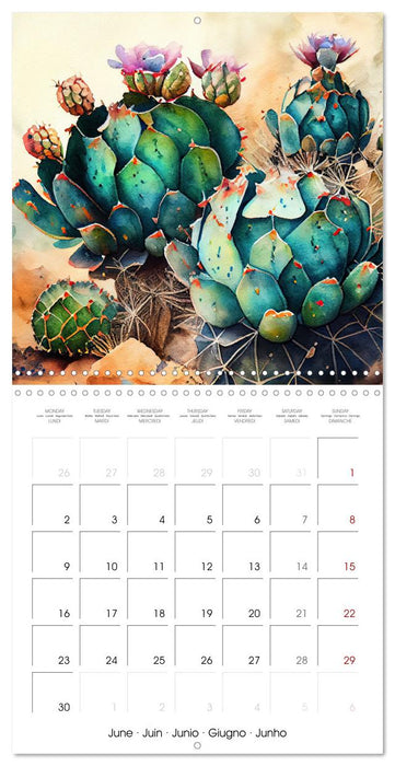 The Art of Succulents and Cacti (CALVENDO Monthly Calendar 2025)