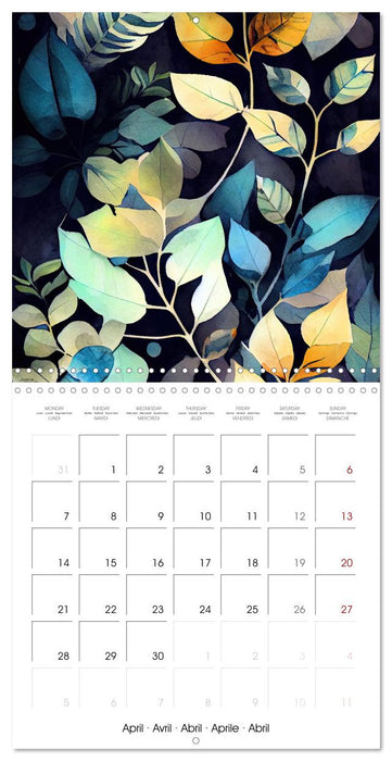 The Art of Leaves (CALVENDO Monthly Calendar 2025)