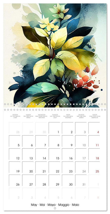 The Art of Leaves (CALVENDO Monthly Calendar 2025)