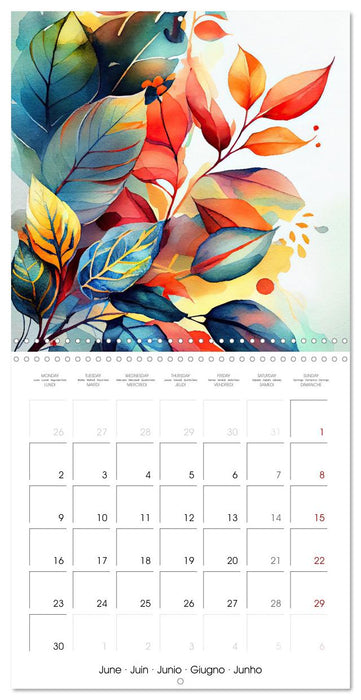 The Art of Leaves (CALVENDO Monthly Calendar 2025)