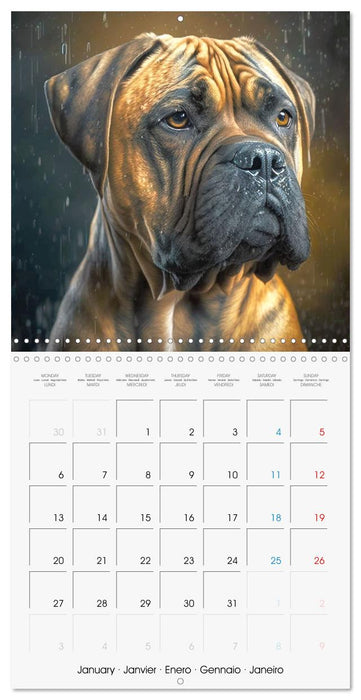 Portraits de grands chiens (CALVENDO Calendrier mensuel 2025)