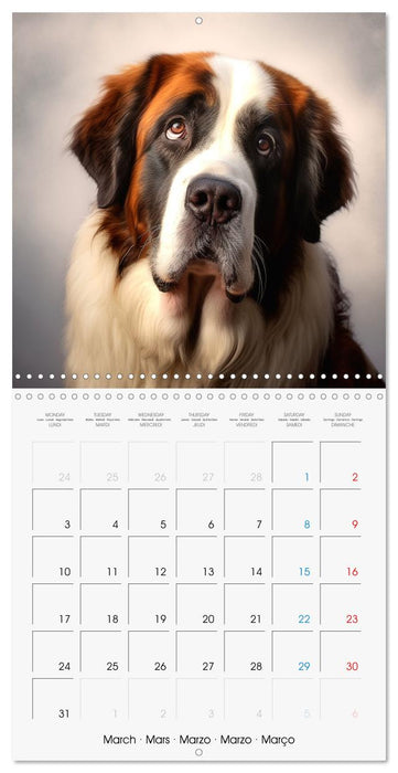 Portraits de grands chiens (CALVENDO Calendrier mensuel 2025)