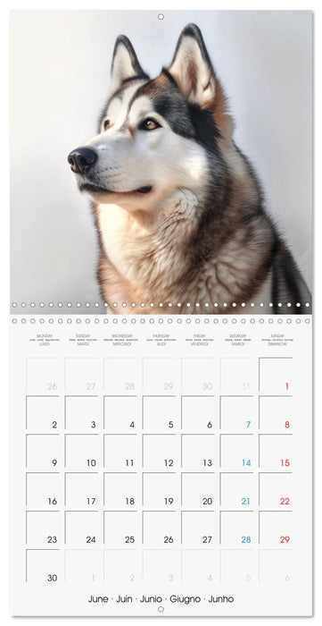 Portraits de grands chiens (CALVENDO Calendrier mensuel 2025)