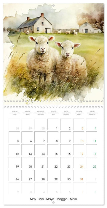 Regard sur la ferme (CALVENDO Calendrier mensuel 2025)